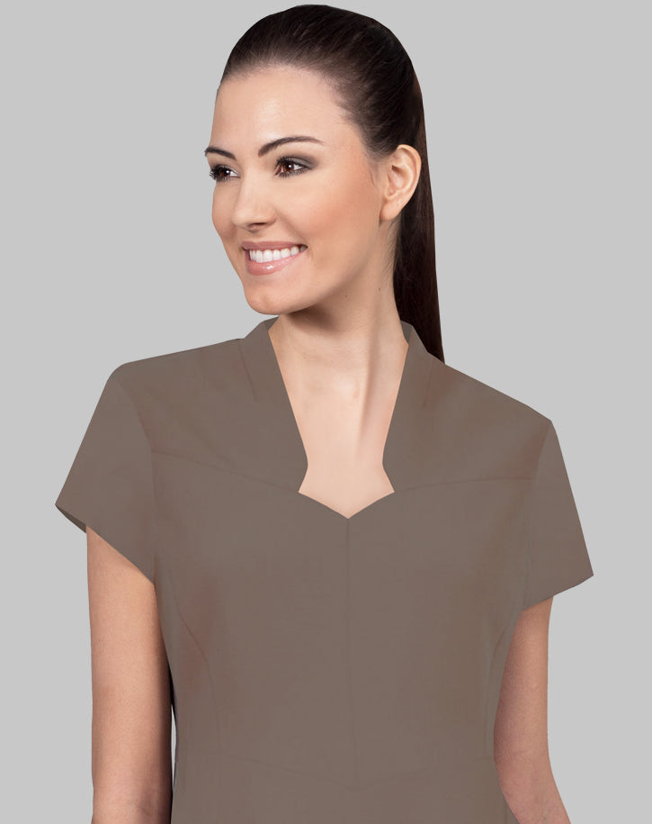 CR516 - Tunic with flattering seam detail in Luxury Crepe