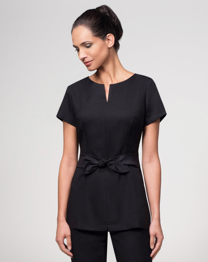 CR729 - Tunic with tie detail in Luxury Crepe