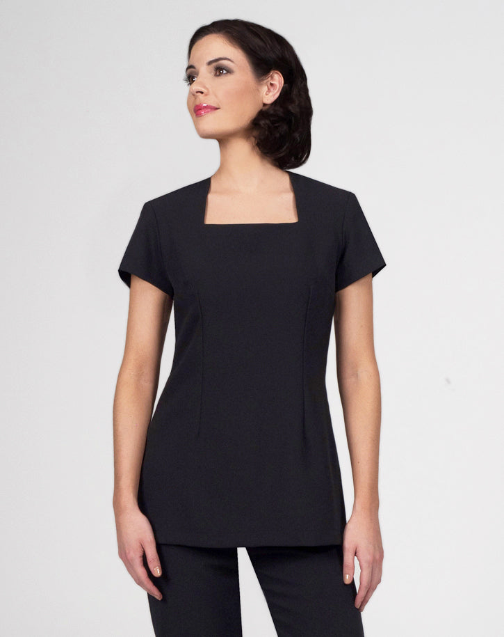 CR702 - Square Neck Tunic in Luxury Crepe