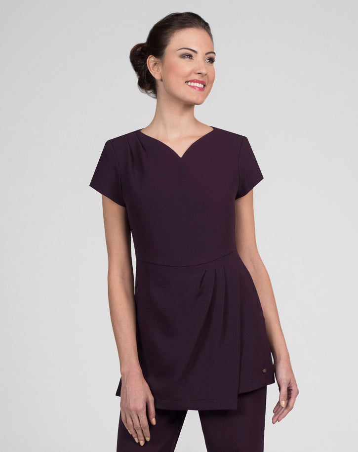 CR318 - Tunic with Flattering Pleat Detail in Luxury Crepe