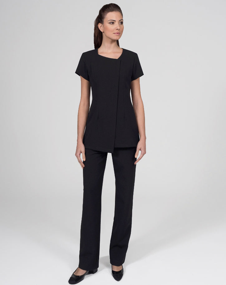 CR129 - Tunic with angle neck in Luxury Crepe – Inline London