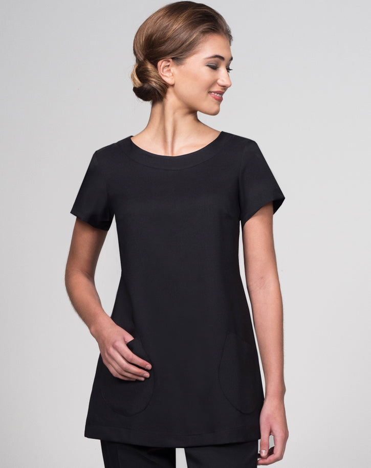 CR739 - A Line tunic with funky pocket detail in Luxury Crepe