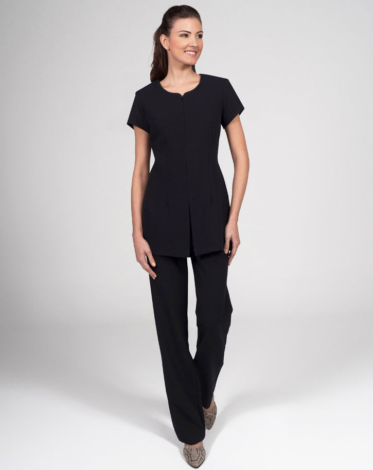 CR128 - Round neck tunic in Luxury Crepe