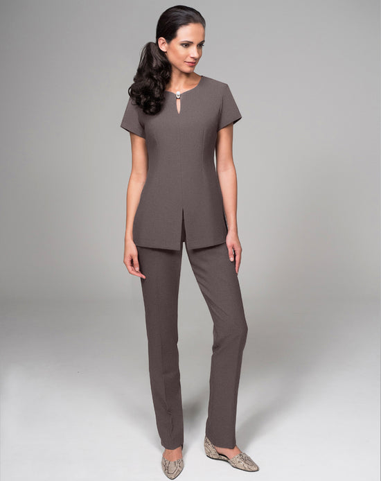 CR729 - Tunic with tie detail in Luxury Crepe